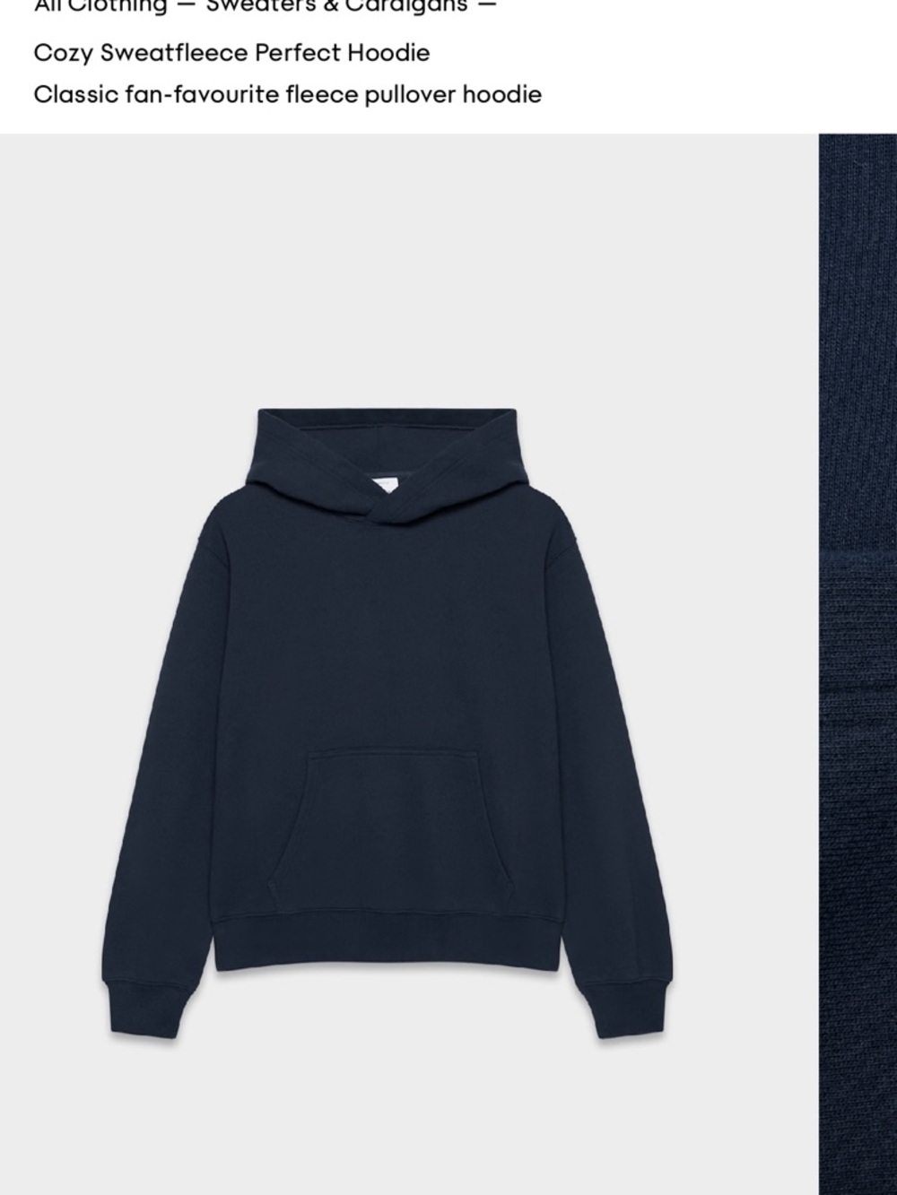 Aritzia women’s  Dark Navy Hoodie Pullover
